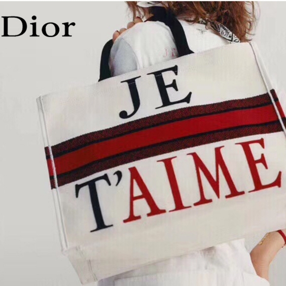 ❤️ Christian Dior LIMITED EDITION Large Book Tote DiorAmour Je T'aime  LIKE NEW✨ - Picture 7 of 17